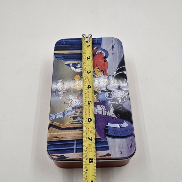 Vintage Biker Mice From Mars Tin Box Pencil Case School Organizer Blue Red 1993 - Picture 12 of 12